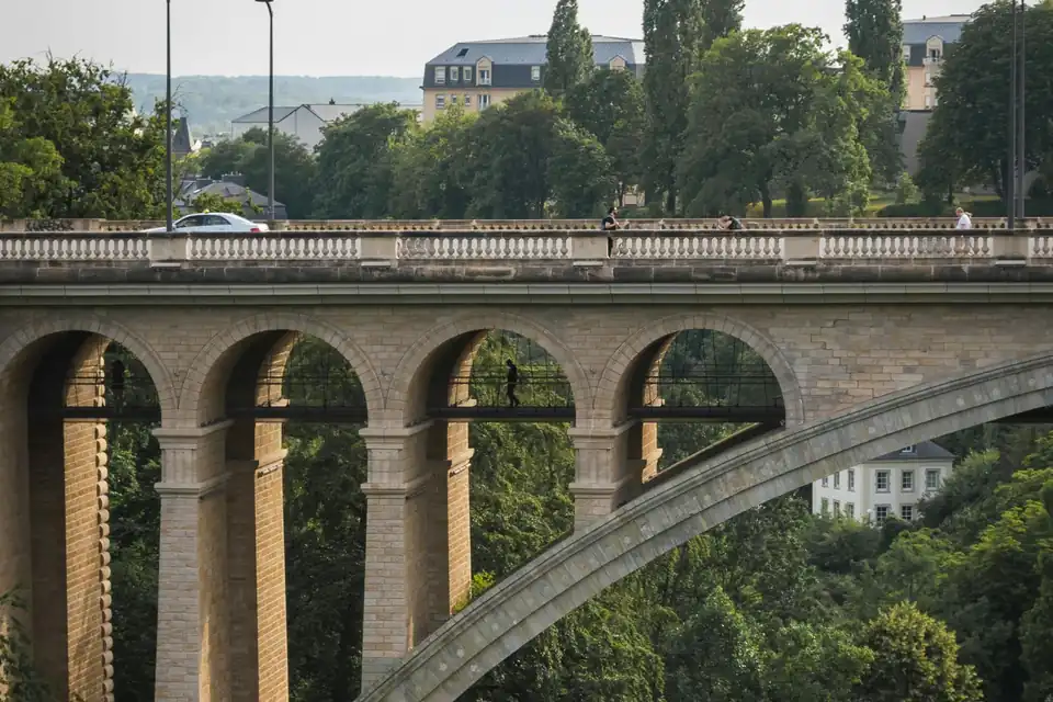 Stone arches of the Adolphe Bridge