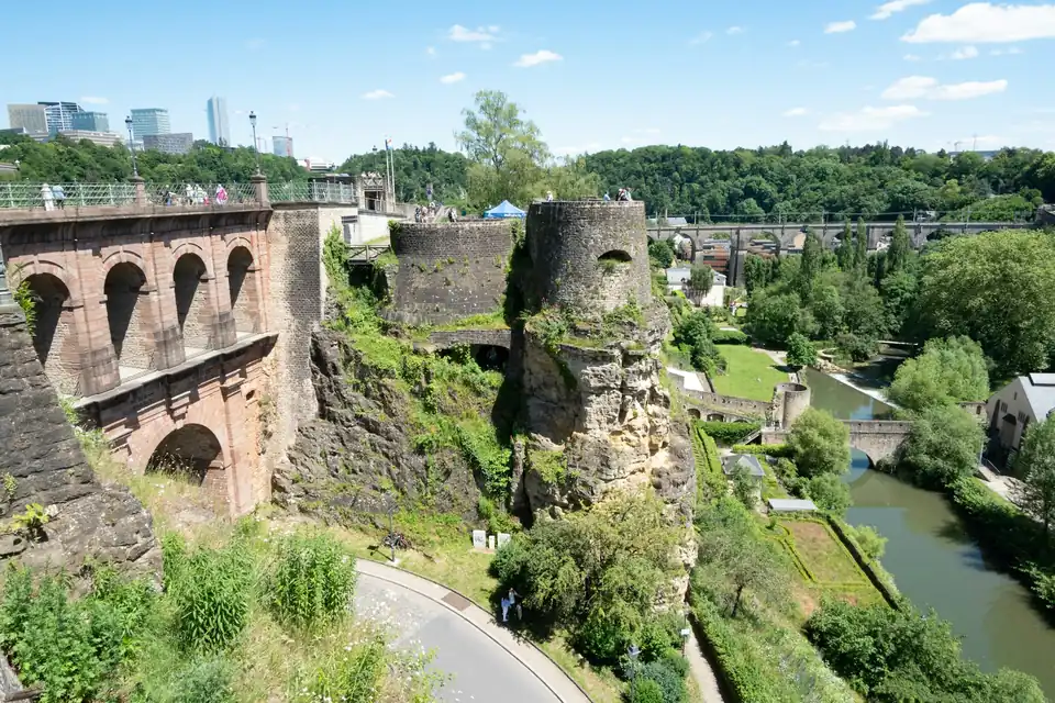 Castle Bridge and the Bock casemates above the Alzette valley