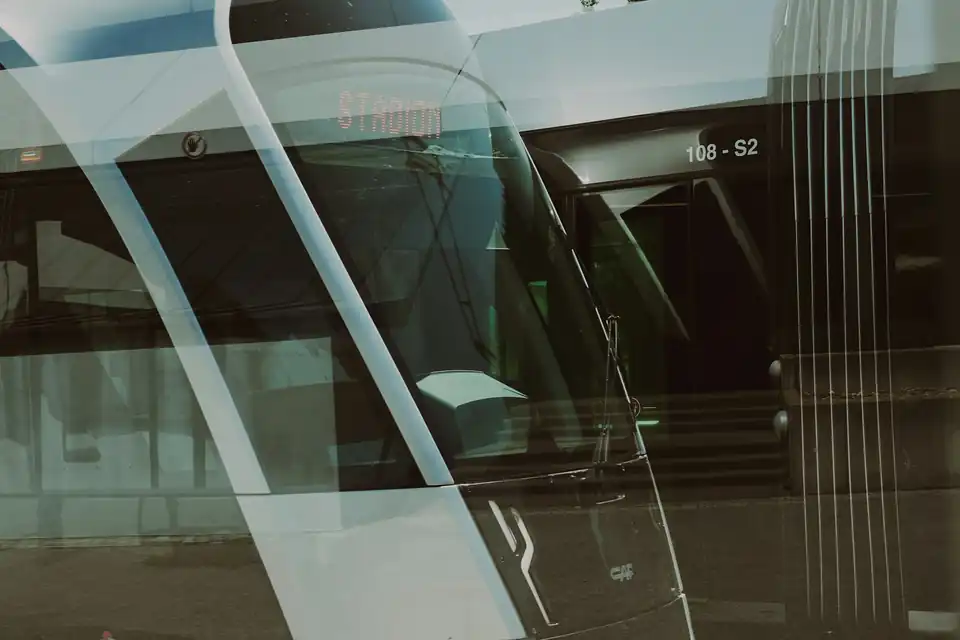 Detail of a Luxembourg tram