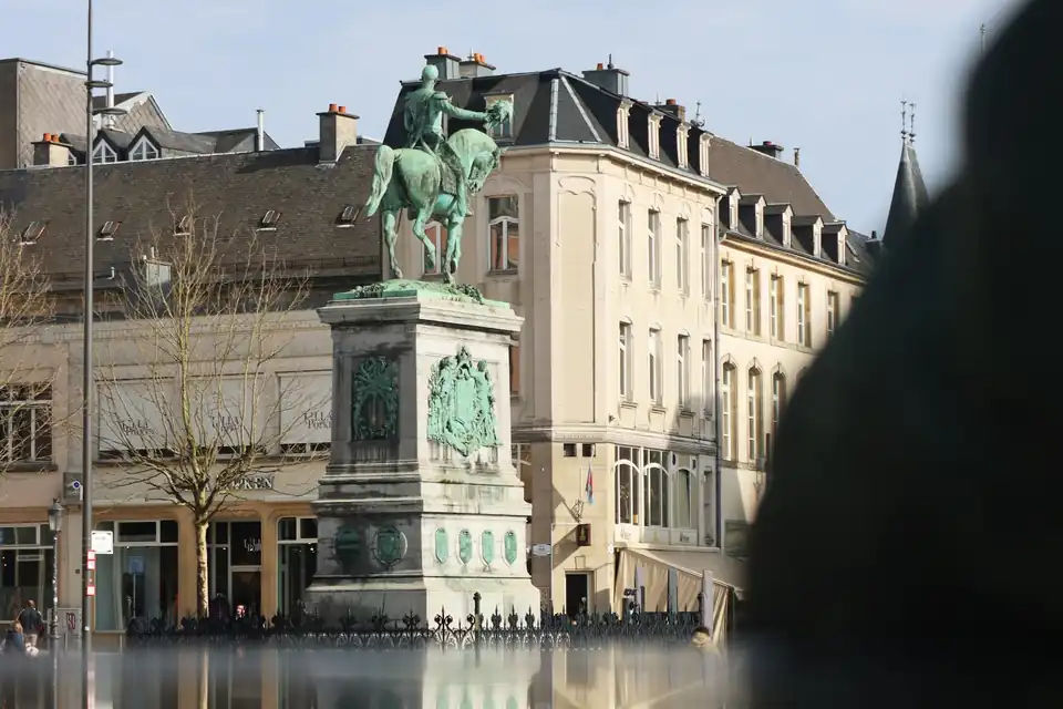 Equestrian statue on Place Guillaume II, Luxembourg City